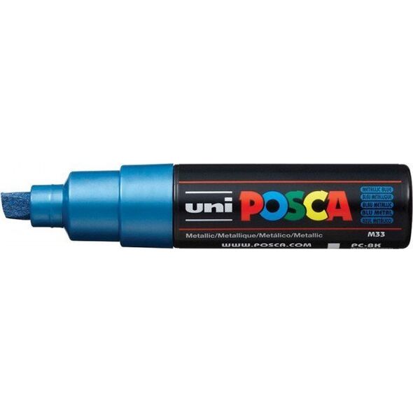 Uni MARKER PLAKATOWY UNI POSCA PC-8K METALLIC NIEBIESKI
