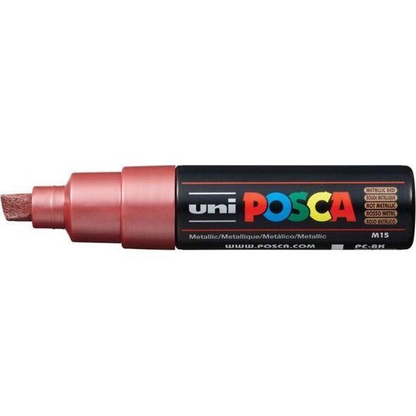 Uni MARKER PLAKATOWY UNI POSCA PC-8K METALLIC CZERWONY