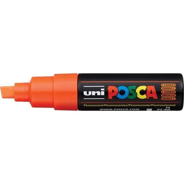Uni MARKER PLAKATOWY UNI POSCA PC-8K FLUORESCENCYJNY POMARAŃCZOWY