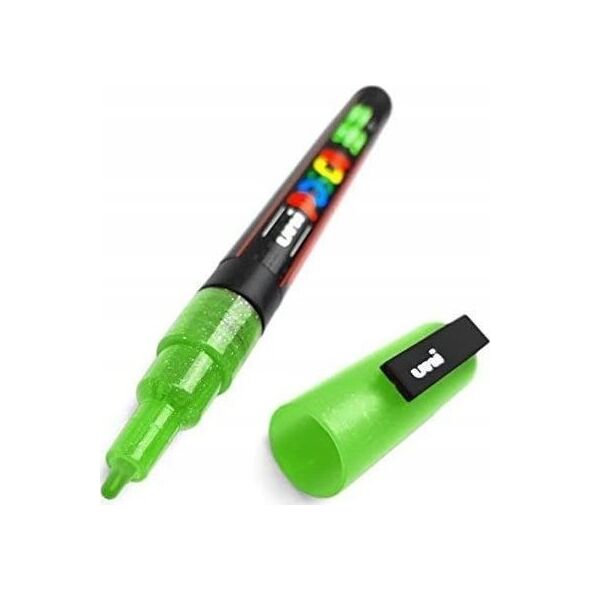 Uni Marker POSCA PC-3ML BROKATOWY ZIELONY
