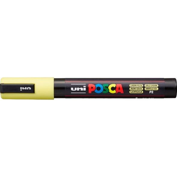 Uni Marker z farbą plakatową POSCA PC-5M PASTEL ŻÓŁTY