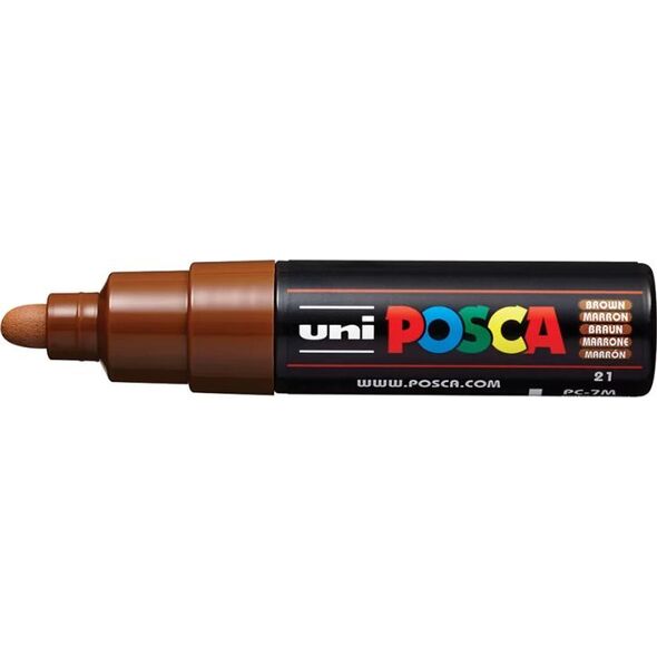 Uni Marker Do Każdej Powierzchni POSCA PC-7M BRĄZOWY
