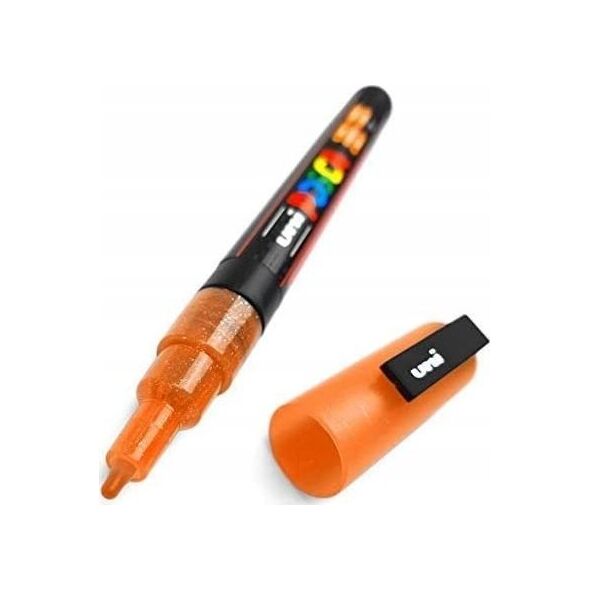Uni Marker POSCA PC-3ML BROKATOWY POMARAŃCZOWY