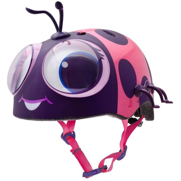 Παιδικό κράνος juniorski RASKULLZ GOOGLY LADY BUG ροζ μέγεθος XS TOODLER FS 3+ (48-52 cm) (NEW)