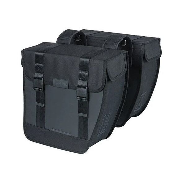 Διπλή αστική σακούλα BASIL TOUR XL WATERPROOF DOUBLE PANNIER BAG 35L, Universal Bridge System, αδιάβροχη μαύρη (NEW)