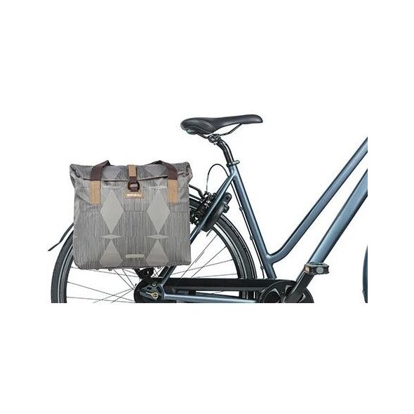 Τσάντα για σχάρα BASIL ELEGANCE BICYCLE SHOPPER 20-26L Hook On System, αδιάβροχη chateau taupe (NEW)