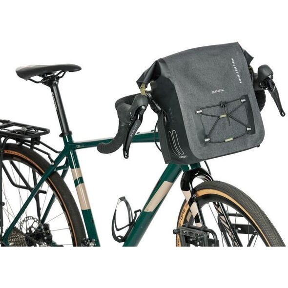 Τσάντα τιμονιού BASIL NAVIGATOR STORM KF HANDLEBAR BAG 10-11L, αδιάβροχη, γκρι μαύρο (NEW)