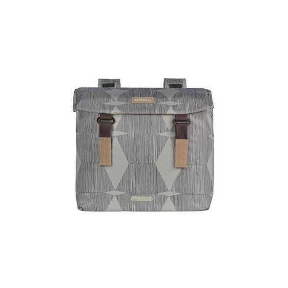 Διπλή τσάντα για σχάρα BASIL ELEGANCE DOUBLE PANNIER BAG 40-49 Universal Bridge System, αδιάβροχη chateau taupe (NEW)