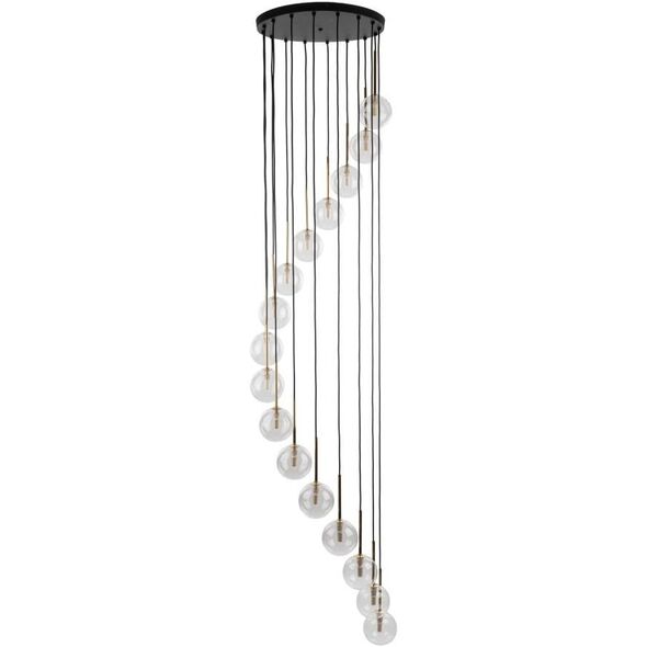Φωτιστικό κρεμαστό TKKRYWULT Aurora 10182 16x8W G9 διαφανές/χρυσό