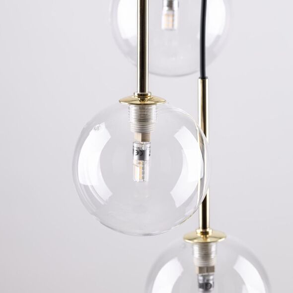 Φωτιστικό κρεμαστό TKKRYWULT Aurora 10182 16x8W G9 διαφανές/χρυσό