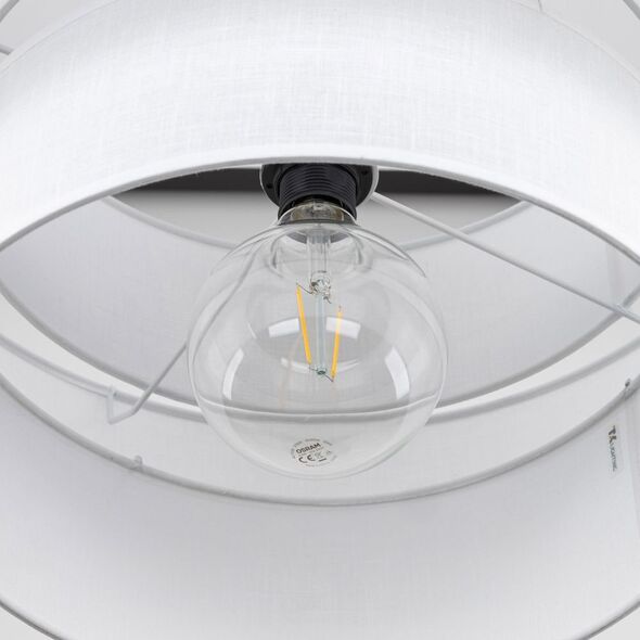 Φωτιστικό κρεμαστό TKKRYWULT Calisto 5095 1x15W E27 λευκό/μαύρο