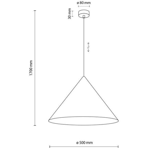 TK Lighting Cono 10089 κρεμαστό φωτιστικό 1x15W E27 κόκκινο
