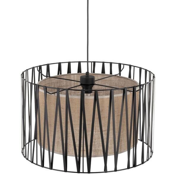 Φωτιστικό κρεμαστό TK Lighting Harmony 4557 3x15W E27 μαύρο/γιούτα
