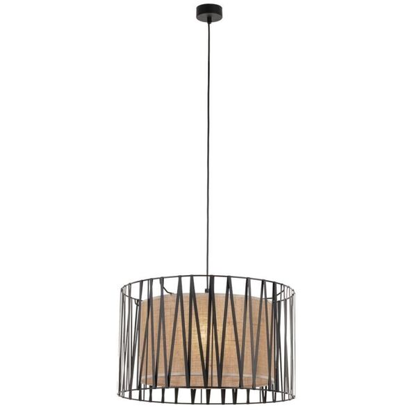 Φωτιστικό κρεμαστό TK Lighting Harmony 4557 3x15W E27 μαύρο/γιούτα
