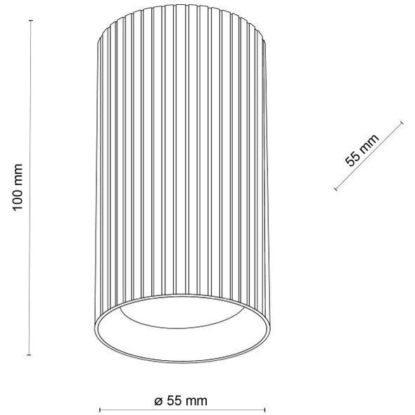TK Lighting Tune 10022 πλαφονιέρα λάμπα οροφής σποτ 1x10W GU10 μαύρο