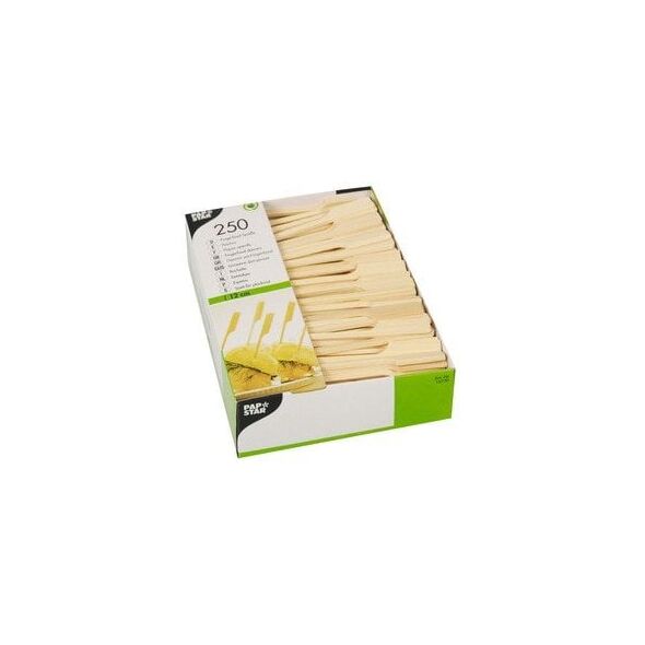 16730 - PAPSTAR Wykałaczki bankietowe "Paarty" z bambusa, 12 cm - 250 szt.