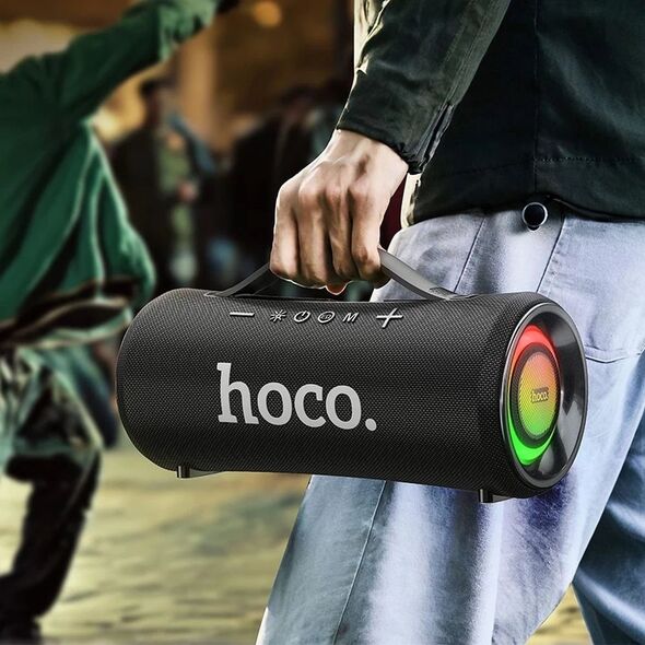 Ηχείο bluetooth LED 2 x 20W 4h Hoco HA10 μαύρο