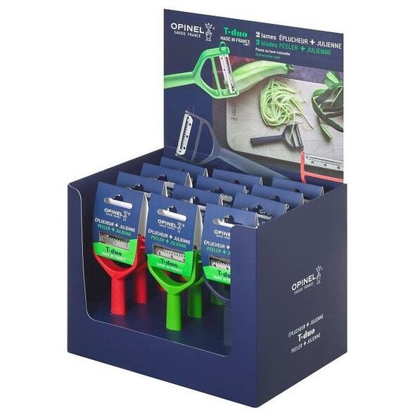 Opinel Σετ 12 Ξεφλουδιστήρια Peeler T-Duo Polymer