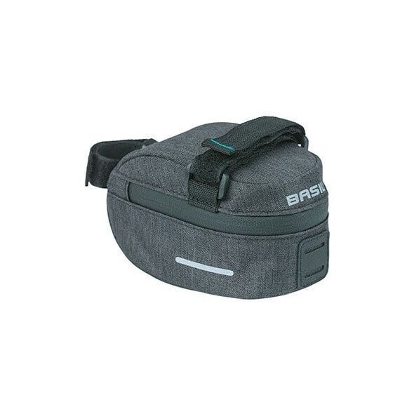 Torebka podsiodłowa BASIL DISCOVERY 365D FRAME BAG S 0.5L, mocowanie na paski, wodoodporna black melee (NEW 2024)