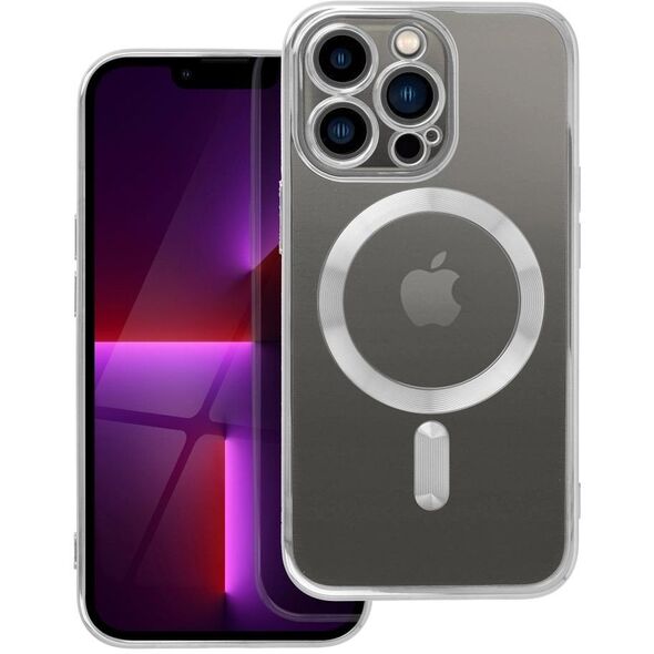 Θήκη ELECTRO MAG COVER συμβατή με MagSafe για IPHONE 13 Pro ασημί