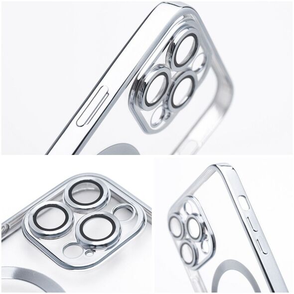 Θήκη ELECTRO MAG COVER συμβατή με MagSafe για IPHONE 13 Pro ασημί