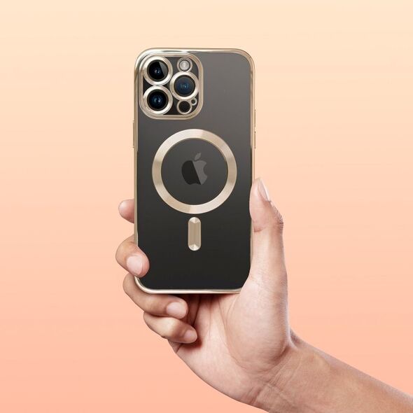Θήκη ELECTRO MAG COVER συμβατή με MagSafe για IPHONE 11 χρυσό