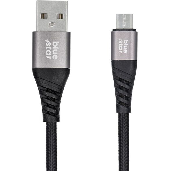 Καλώδιο USB A σε Micro USB Blue Star 2A με πλέξη 1,2 m TFK-DC-003 μαύρο