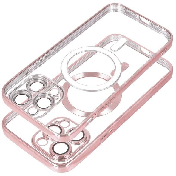 Θήκη ELECTRO MAG COVER συμβατή με MagSafe για IPHONE 15 Plus ροζ χρυσό