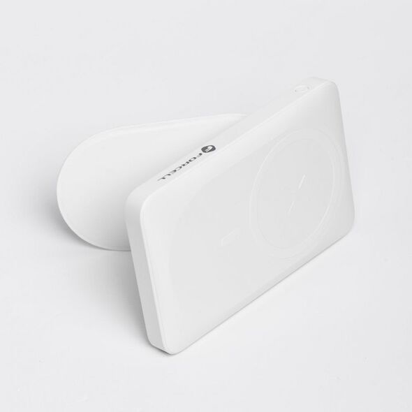 Φορητός φορτιστής συμβατός με MagSafe FORCELL F-Energy MagStand F10K2 QC3.0 PD 5A 20W 10000 mAh λευκός