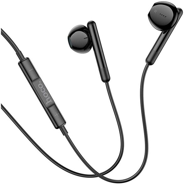 HOCO ενσύρματα ακουστικά Jack 3,5 mm με μικρόφωνο M93 μαύρα