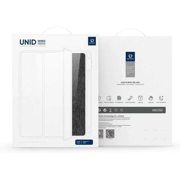 DUX DUCIS θήκη UNID αναδιπλούμενη με θέση για στυλό για iPad Pro 11 (2024) μαύρη