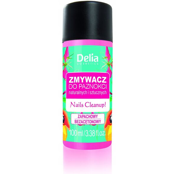 DELIA Zmywacz do paznokci sztucznych i naturalnych zapachowy, bezacetonowy 100 ml