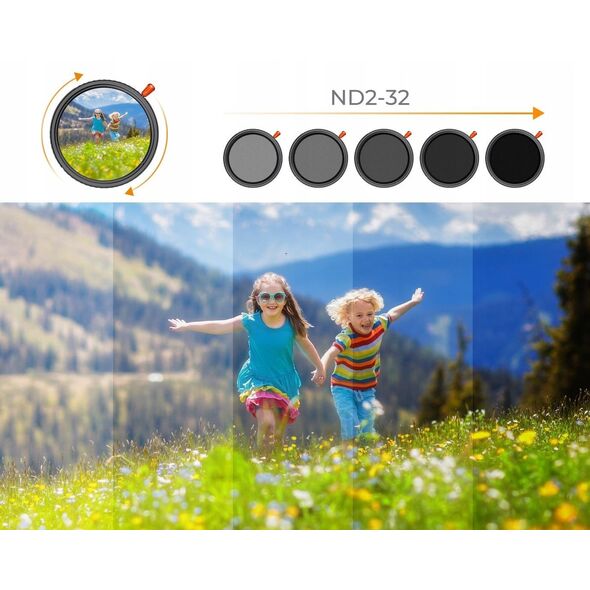 Filtr Hybrydowy 3w1 K&f 62 Mm 62mm Fader Nd2-32 + Cpl + Black Diffusion 1/4 / Kf01.2066