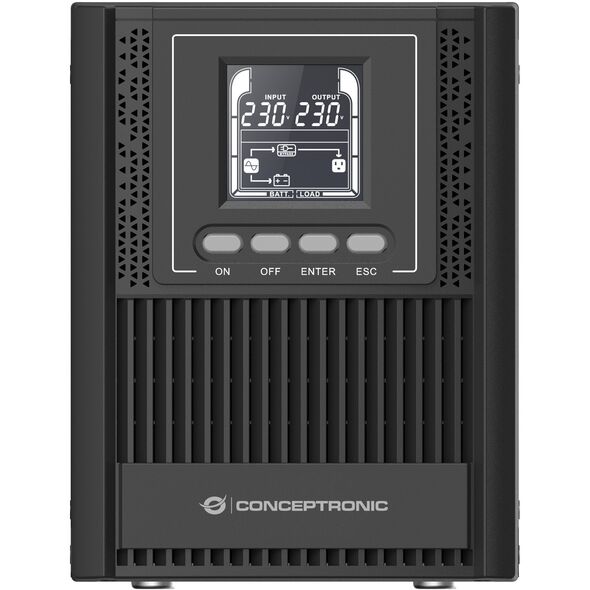 Conceptronic ZEUS52ES1K zasilacz UPS Podwójnej konwersji (online) 1 kVA 900 W 3 x gniazdo sieciowe
