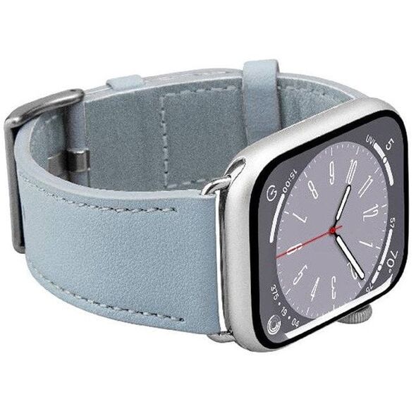 Apple Watch (38/40/SE/41/42mm) Puro E-CLASSIC Vegan Leather Watch Strap - Light Blue