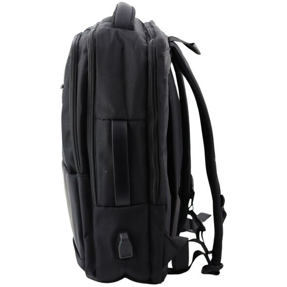 Plecak Miejski Biznesowy USB Pas Piersiowy Czarny 26L