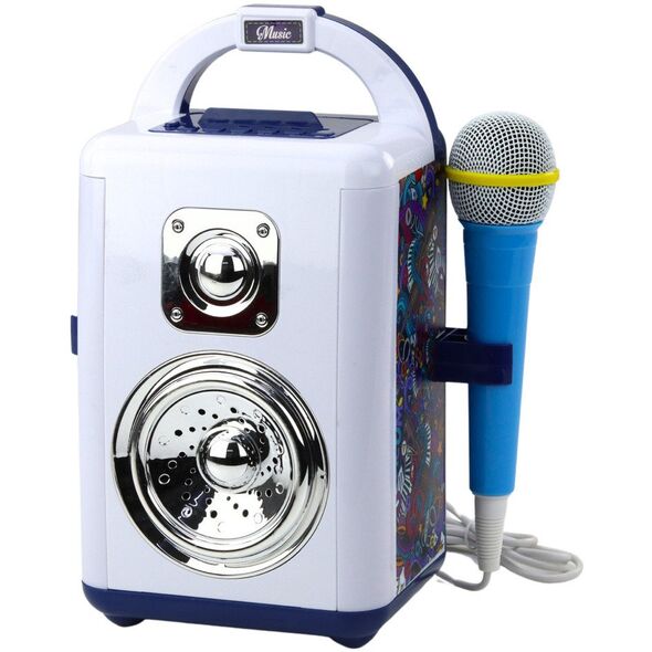 Zestaw Muzyczny Sound Box Mikrofon Głośnik Bluetooth MP3 Nagrywanie LED