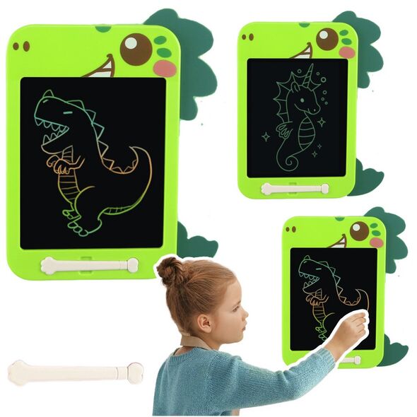 Znikopis Tablica Do Rysowania Pisania LCD Rysik Dinozaur Zielony