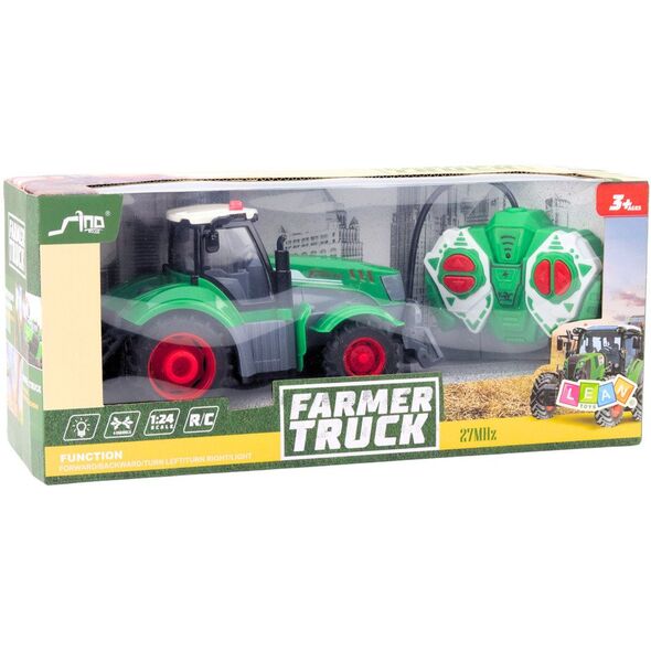 Ciągnik Traktor Rolniczy Zdalnie Sterowany RC Zielony 1:24