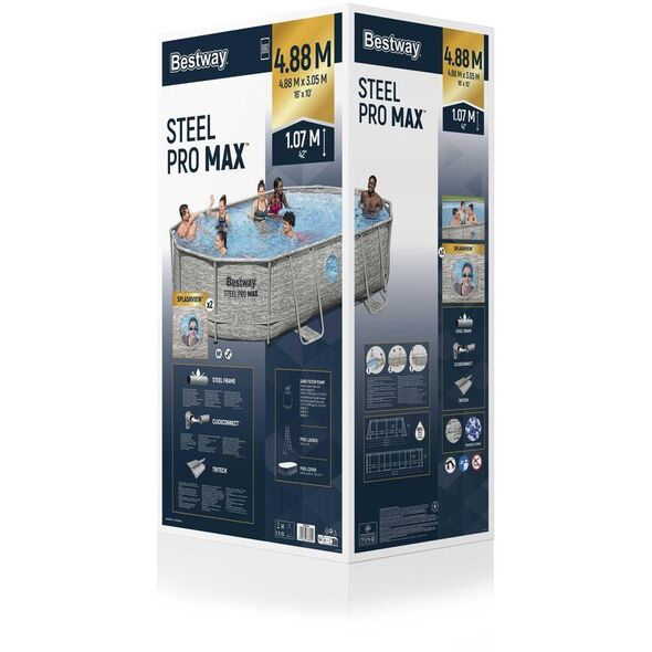 Basen Stelażowy 427 x 250 x 100 cm Bestway 56946