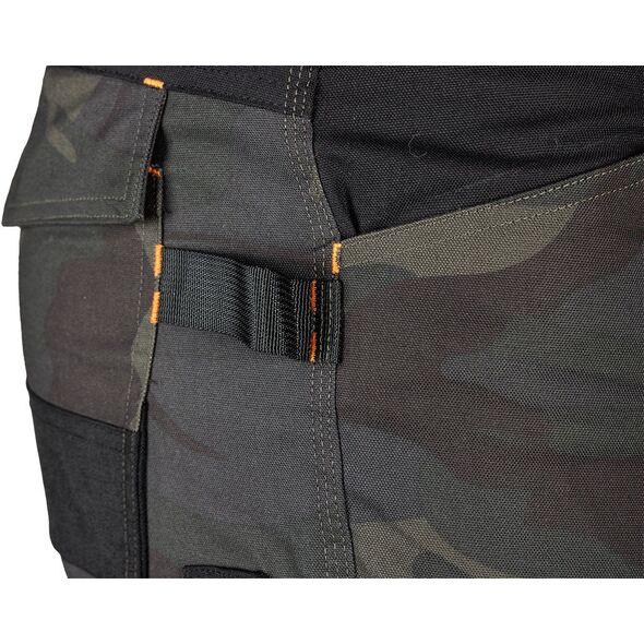 Spodnie robocze Mix&Match, Canvas, wzmocnienia z Cordury, zielone moro, rozmiar M