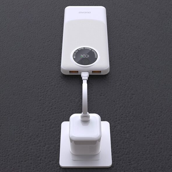 Dudao K12 powerbank 10000mAh 22.5 Watt Hvid