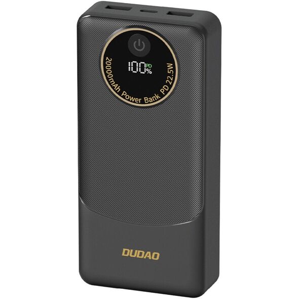 Dudao K12 powerbank 10000mAh 22.5 Watt Sort