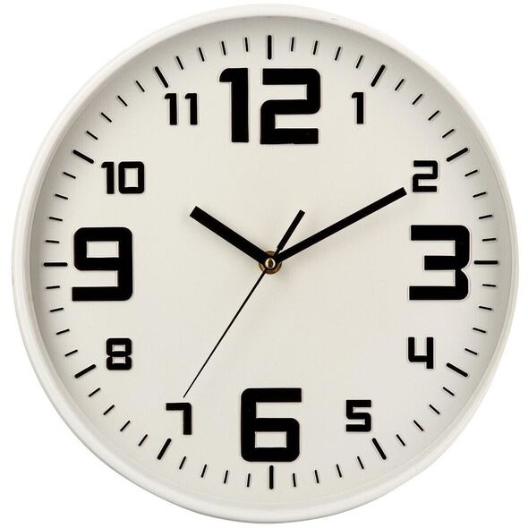 CLOCK ELIAN WHITE PLASTIC D30CM