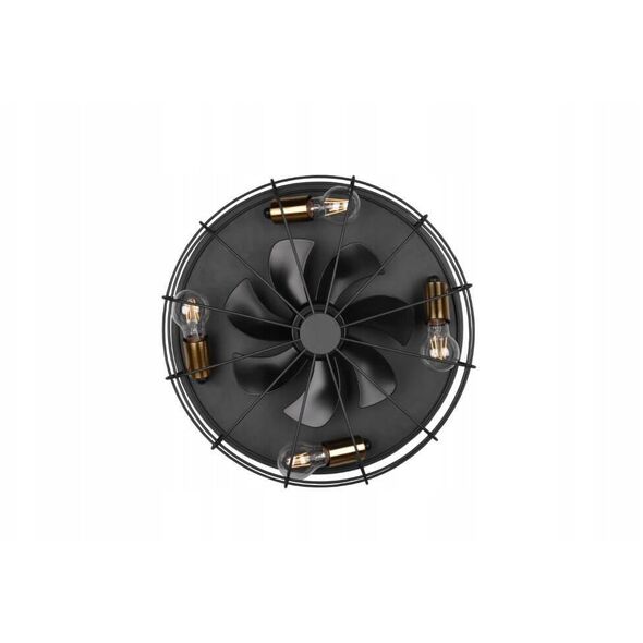 Trio Trondheim fan lamp 48 cm, 4 x E27, matte black