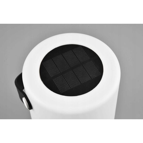Trio Garcia rechargeable/solar outdoor table lamp, 15 lm, 3000 K + RGB, SMD-LED 0.1W, white