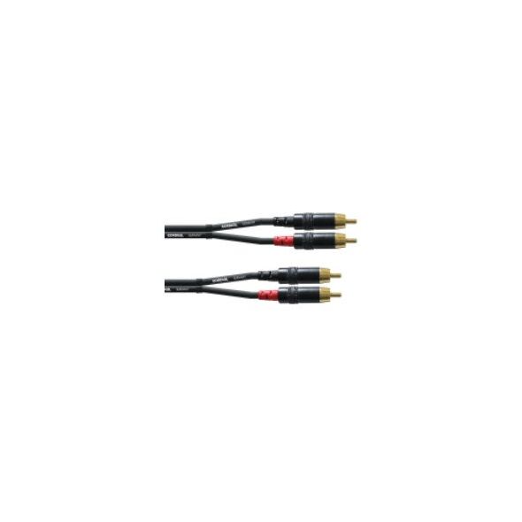 Cordial 2 x RCA male - 2 x RCA male cable, 6 m