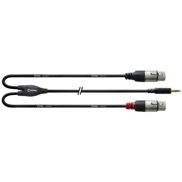 Cordial -Y-cable, 3.5mm - 2 x XLR female, 1.8 m