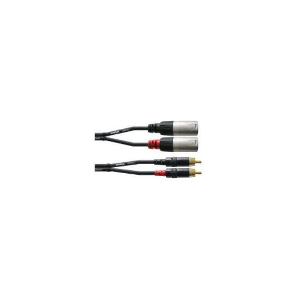 Cordial 2 x RCA - 2 x XLR audio cable, 6 m