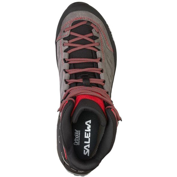 Salewa MTN Trainer Mid GTX Męski Dorosły Ciemnoszary, Szary, Czerwony